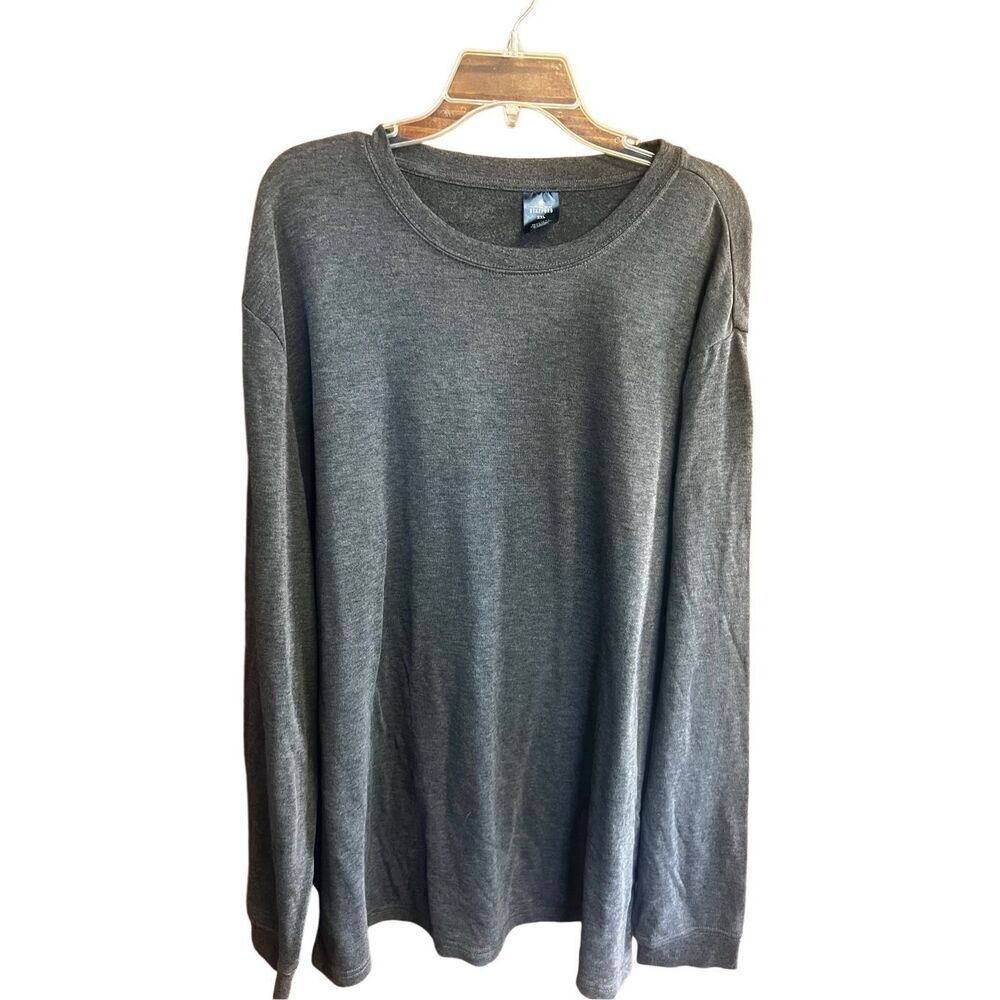 Stafford Men’s Long Sleeve Gray Knit sleepwear Tee Sz XXL NWT